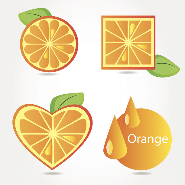 橙色水果的形状图片下载