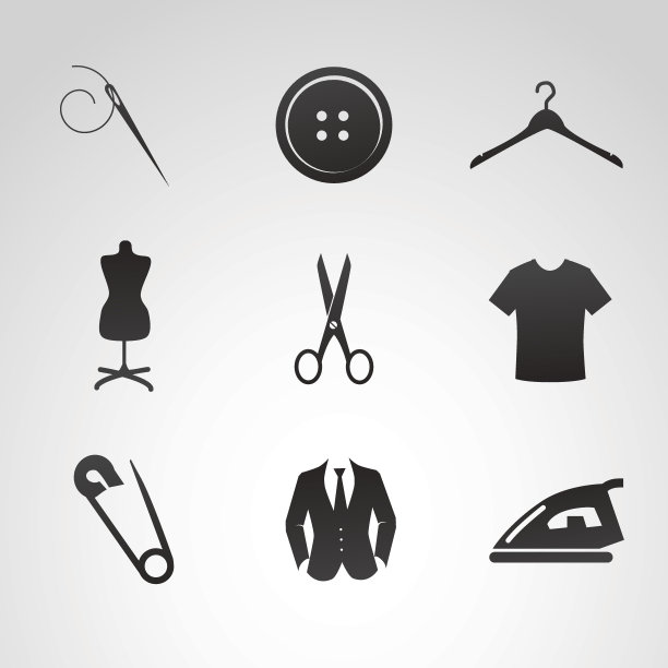 缝的图标集。图片下载