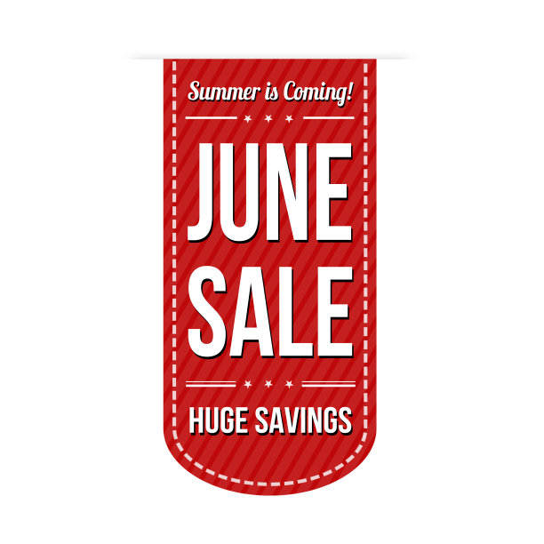 六月促销横幅设计图片下载