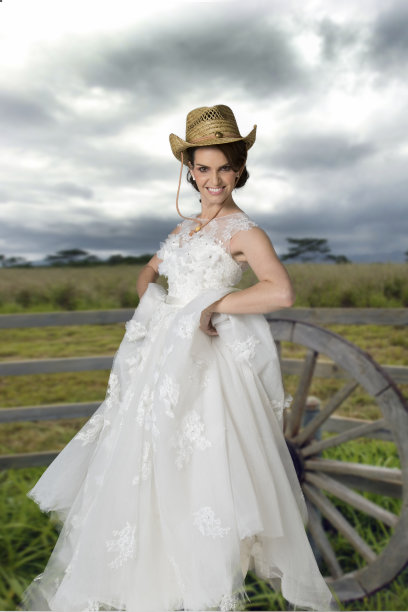 女牛仔的女孩。图片下载