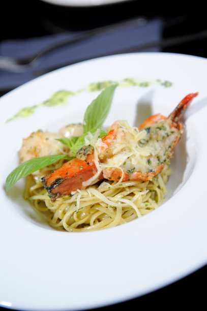 意大利面和虾图片下载