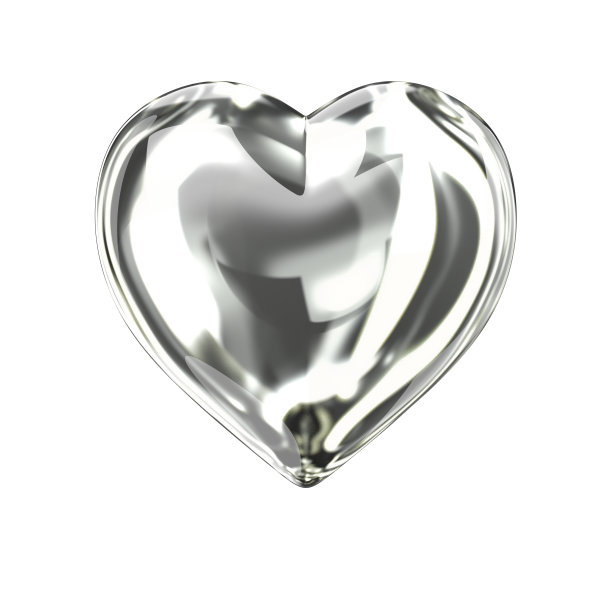 透明的心的形状图片下载