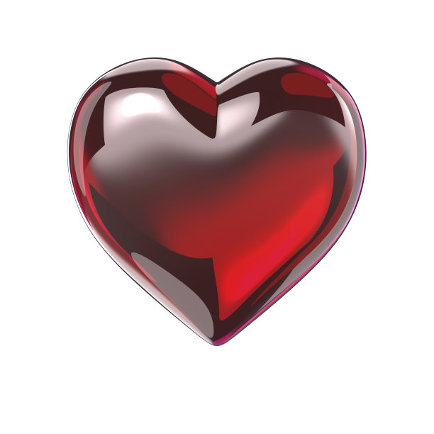 红色的心形图片下载