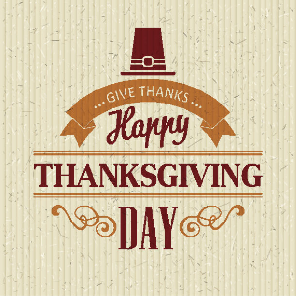 感恩节排版设计。矢量图图片下载