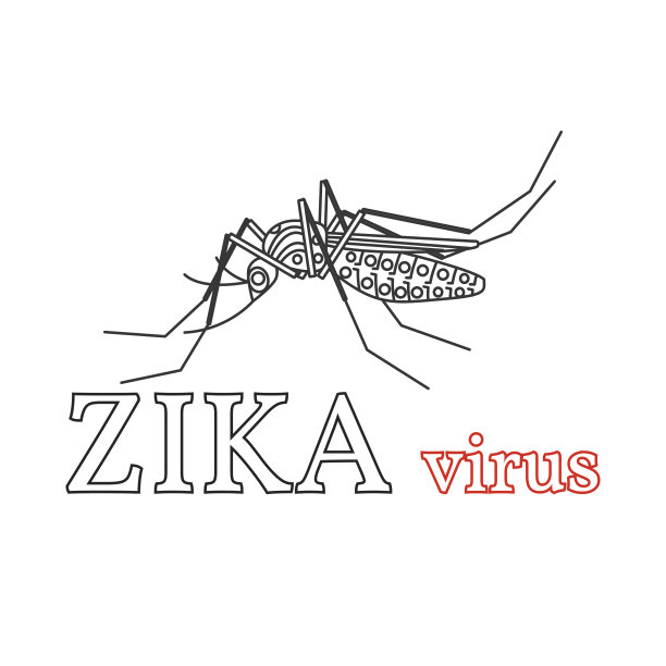 Zika病毒的象征。孤立的矢量图。图片下载