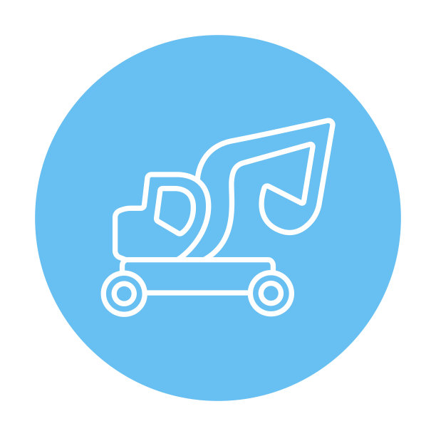 挖掘机卡车线图标图片下载