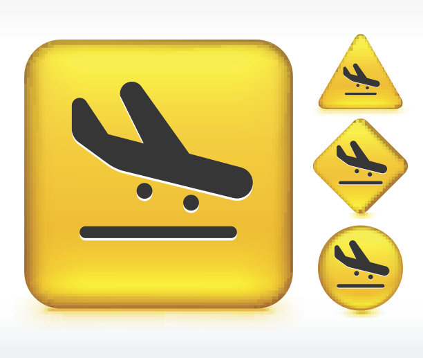 飞机按黄色按钮着陆图片下载