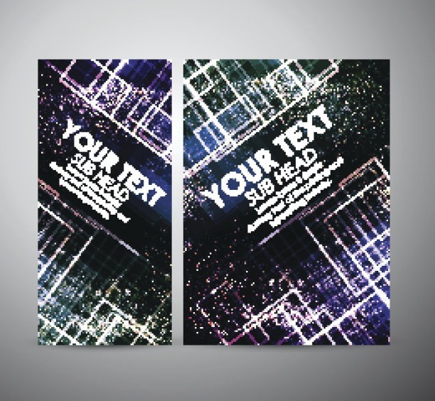 抽象的彩色方块图案。宣传册设计模板或卷起来。图片下载