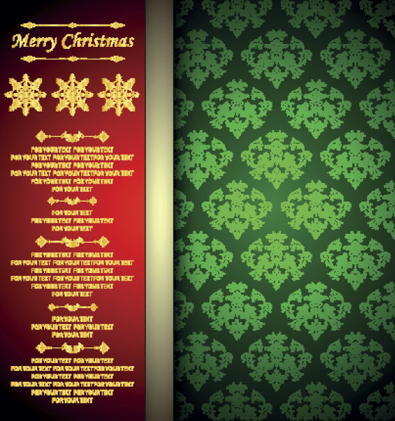 圣诞快乐字母红色和绿色背景，矢量插图。图片下载
