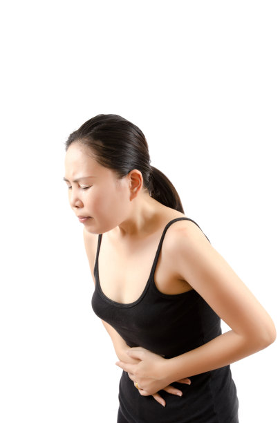 亚洲女性腹痛。图片下载