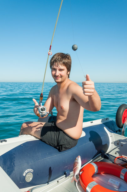 男孩钓鱼图片下载