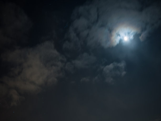 夜晚鬼鬼祟祟的星星和月亮图片下载