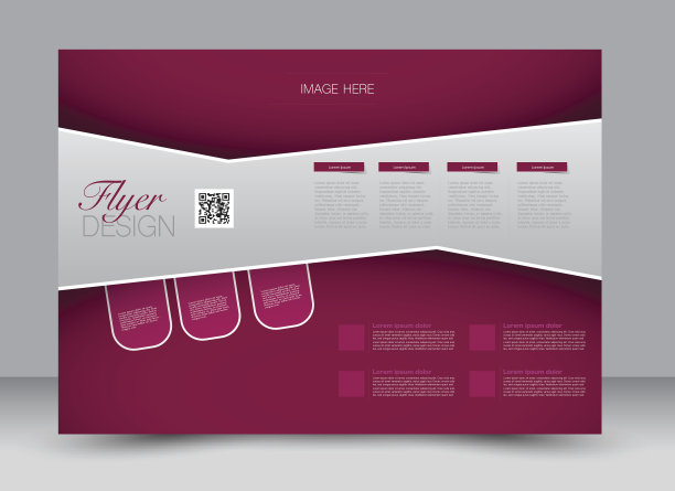 传单，宣传册，杂志封面模板设计景观方向图片下载