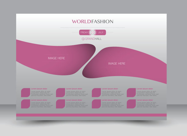 传单，宣传册，杂志封面模板设计景观方向图片下载