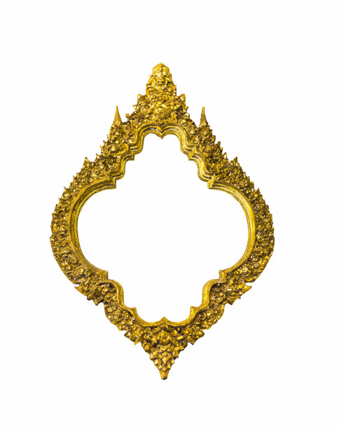 金色椭圆经典镜框图片下载