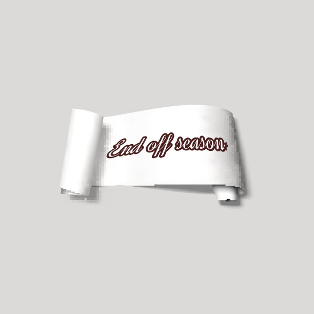 淡季末，销售招牌，纸横幅，矢量带图片下载