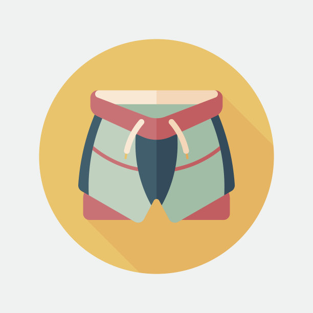 自行车短裤与长阴影的图标，eps10图片下载