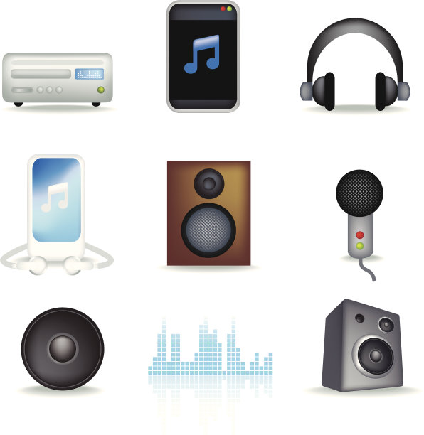 现代音乐图标集图片下载