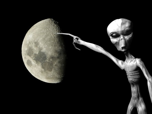 《外星人与月球》图片下载
