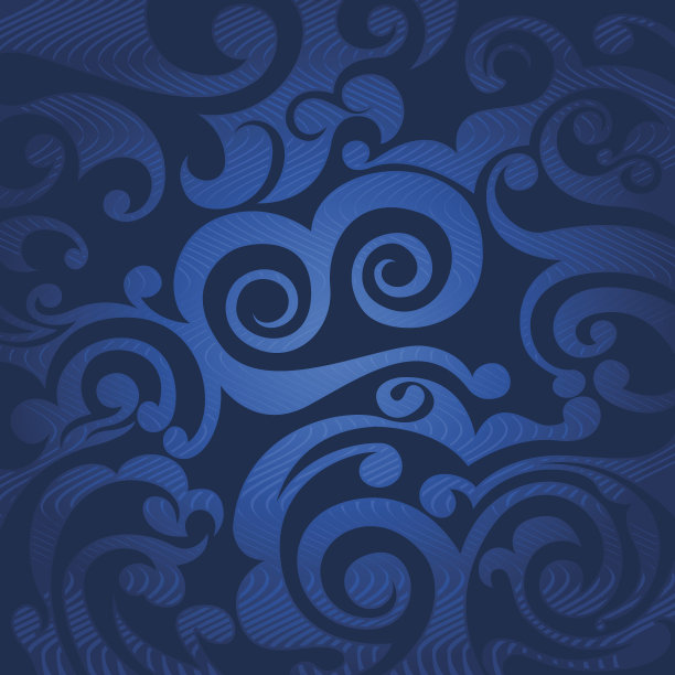 蓝色的艺术模式图片下载