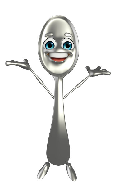 勺子角色是快乐的图片下载