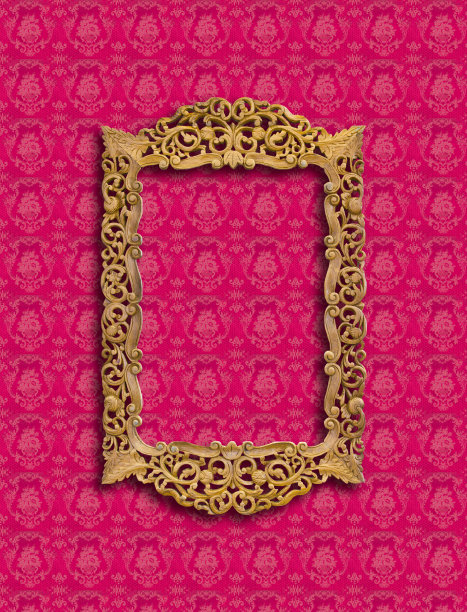墙纸上的木雕框架图片下载