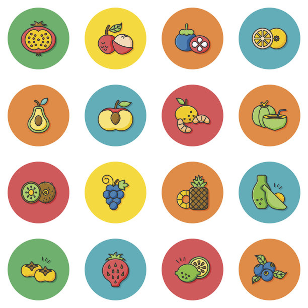 可爱的手绘图标图片下载