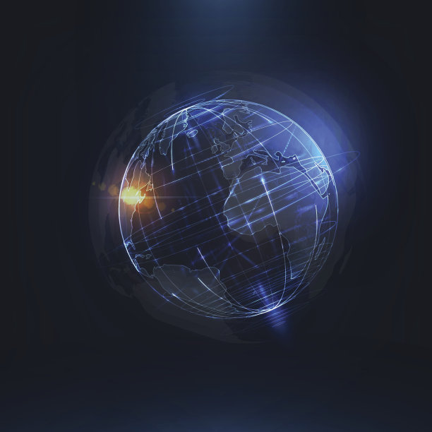 抽象的未来现实地球，在运动的科幻地球图片下载