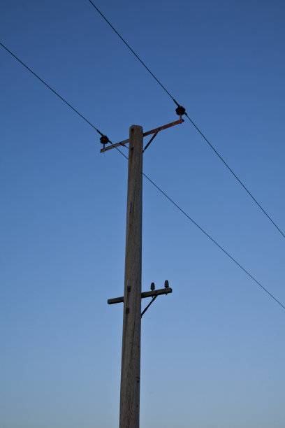 英国汉普郡的电线杆和电线图片下载