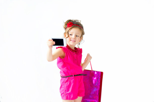 小女孩购物图片下载