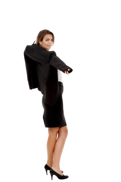 展示正式服装的女商人模特图片下载