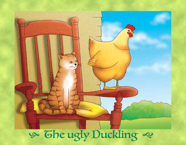 丑小鸭:猫和母鸡图片下载