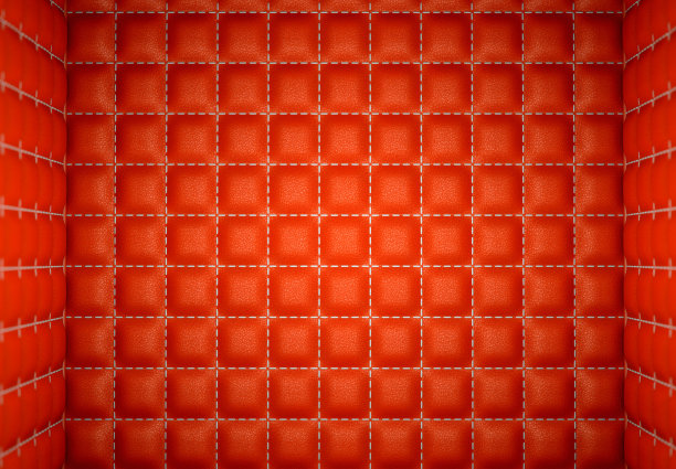 隔离或隔离:红色缝线皮革床垫图片下载