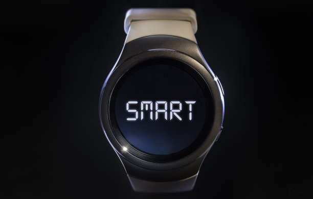 智能手表在黑色背景-智能显示图片下载