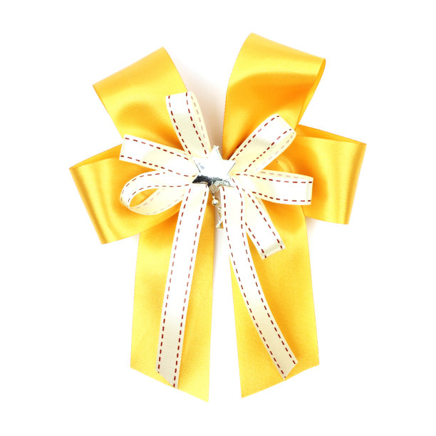 黄色弓孤立在白色上图片下载