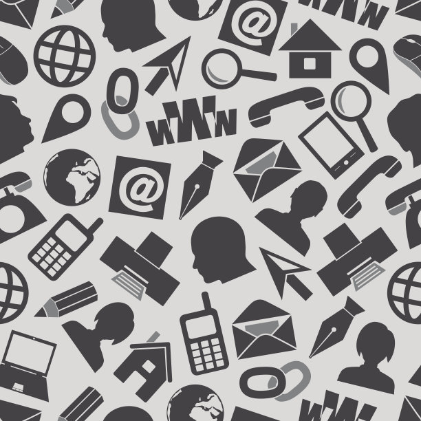 图标用于名片和日常使用的无缝模式eps10图片下载