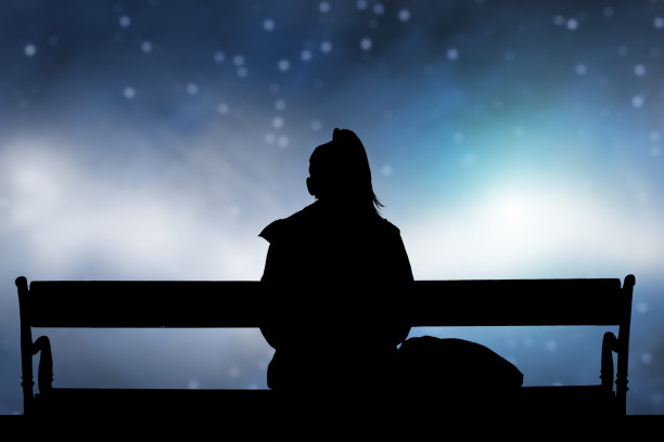 看星星的女孩。星星是数字插图。图片下载