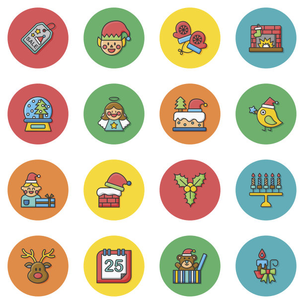 可爱的手绘图标图片下载