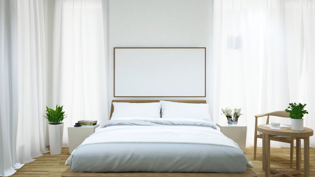 卧室和咖啡桌/ 3d渲染图片下载