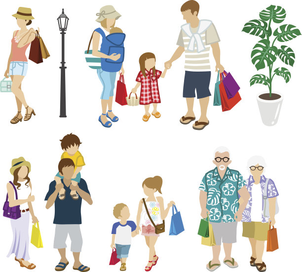 夏日购物人集-多代图片下载