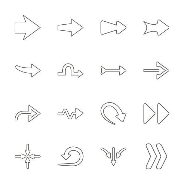 16个新的简单箭头图片下载
