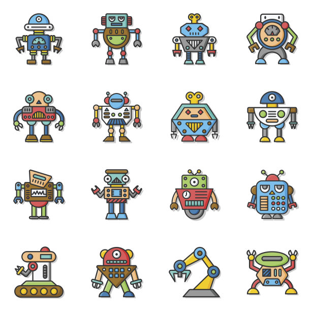 机器人矢量图素材ID：123690508