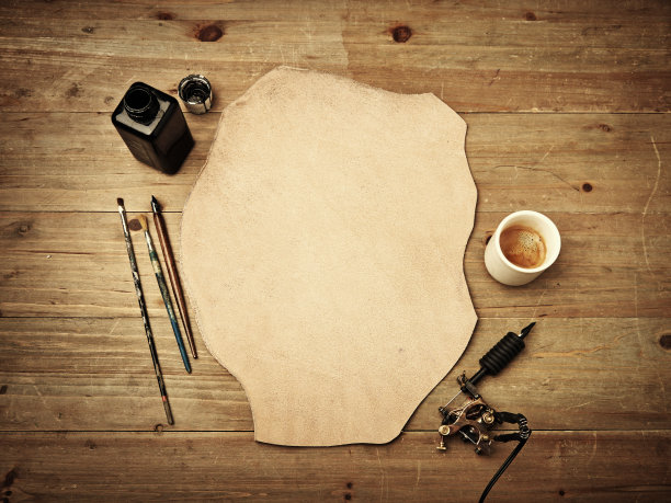 空白皮革准备草图图片下载