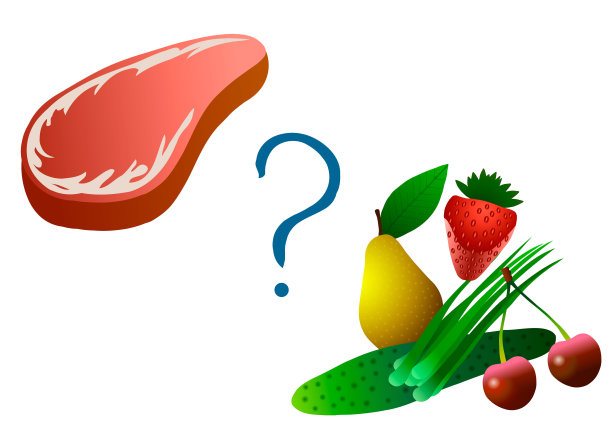 吃肉和素食之间的选择图片下载