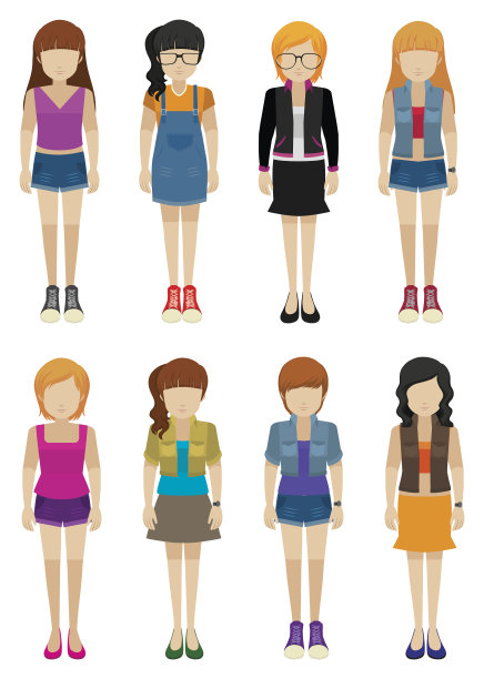 八个没有脸的女孩图片下载