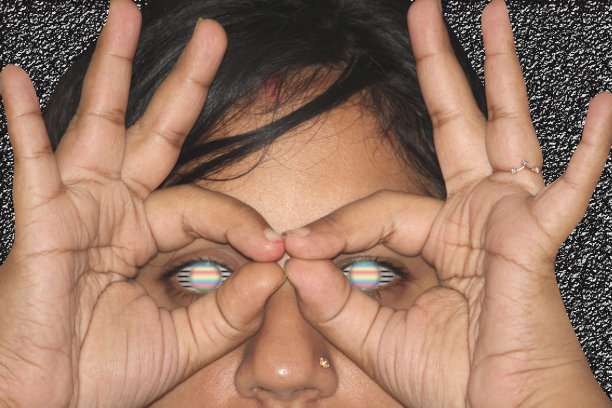 带有幽灵般的眼睛的眼罩图片下载