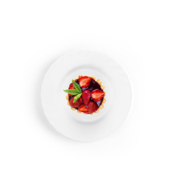 美味的香草草莓蛋糕图片下载