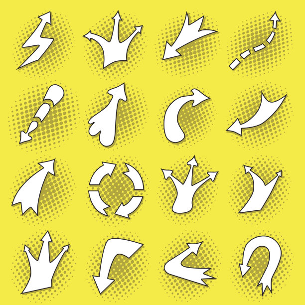 波普艺术箭头设置图片下载