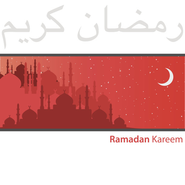 清真寺之城斋月贺卡图片下载