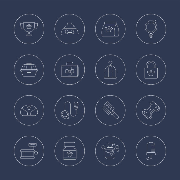 宠物线图标集图片下载